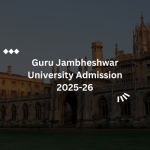 Guru Jambheshwar University Admission 2025-26