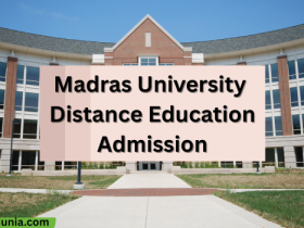 Madras University Distance Education Admission
